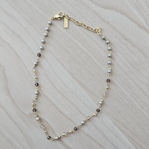 NAPIER Elegant Gold and Silver Beaded Necklace